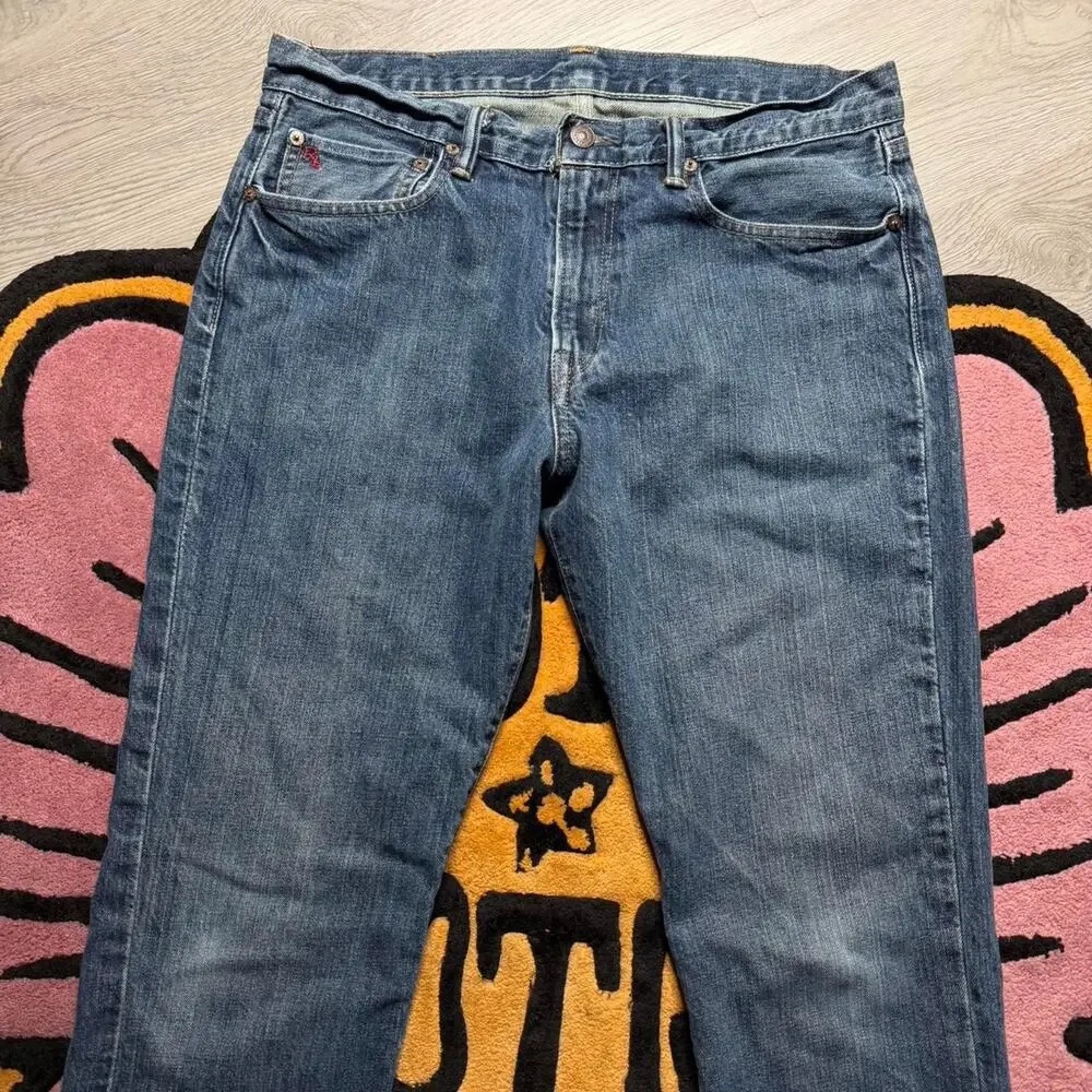 Polo Ralph Lauren Slim Fit Medium Wash Denim Jeans Size 34x32 Blue
